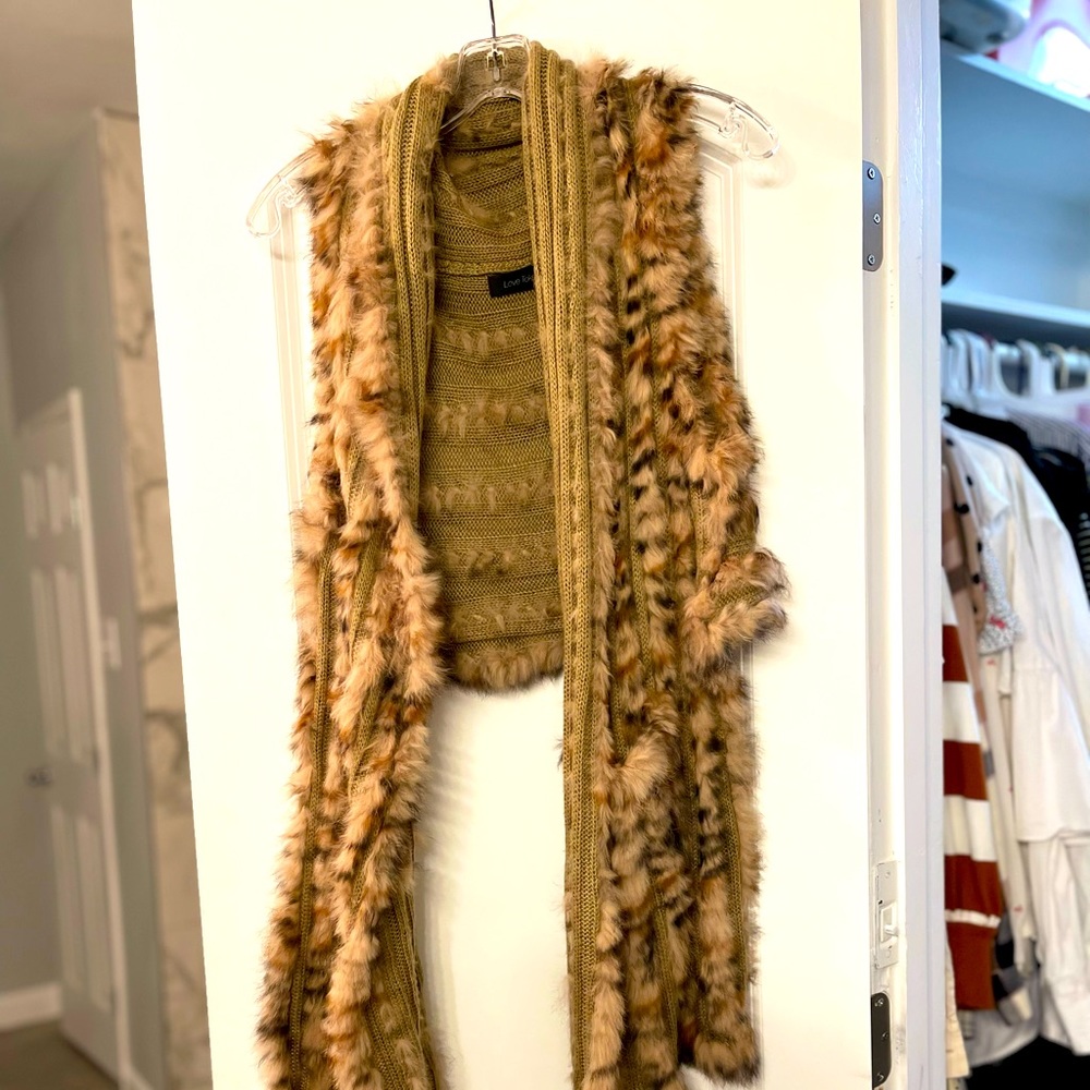 Love Token Faux Fur Vest